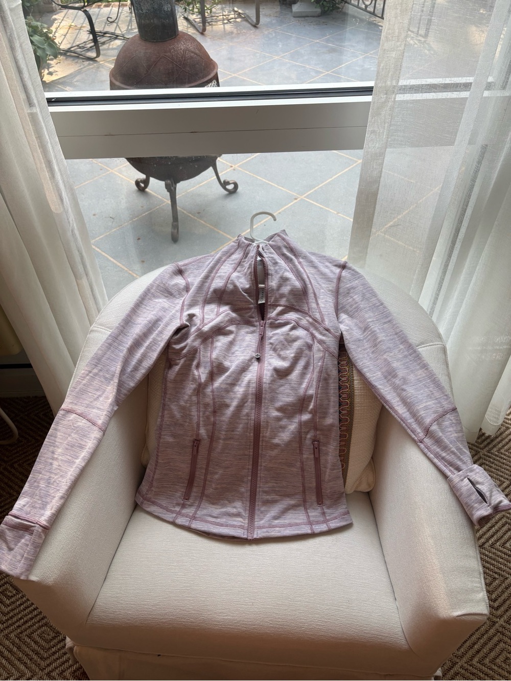 lululemon athletica Heathered Light Mauve Zip-Up Utility Jacket